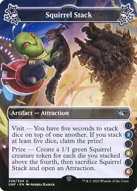 Squirrel Stack, carte Magic UNF 228b — extension Unfinity