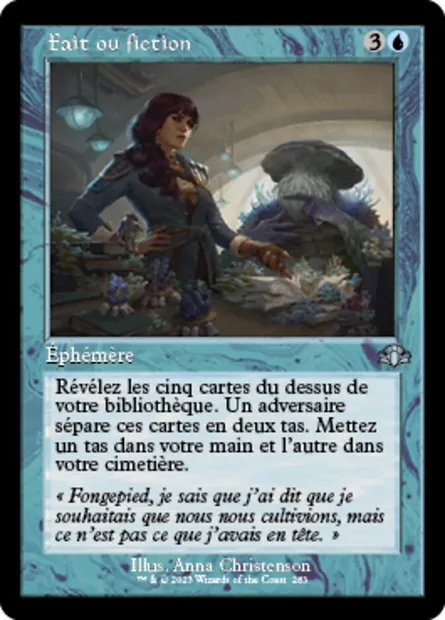 Fait ou fiction, carte Magic DMR 283 — extension Dominaria Remastered