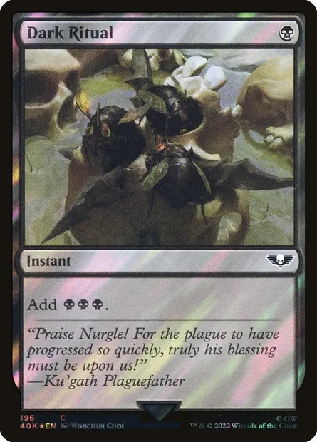 Messe noire, carte Magic 40K 196★ — extension Warhammer 40,000 Commander