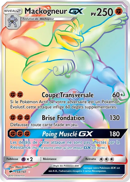 Mackogneur GX, carte Pokémon BUS 154 — extension Ombres Ardentes