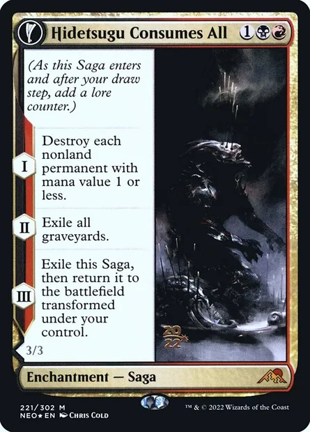 Hidetsugu Consumes All // Vessel of the All-Consuming, Magic card PNEO 221s — Kamigawa: Neon Dynasty Promos set