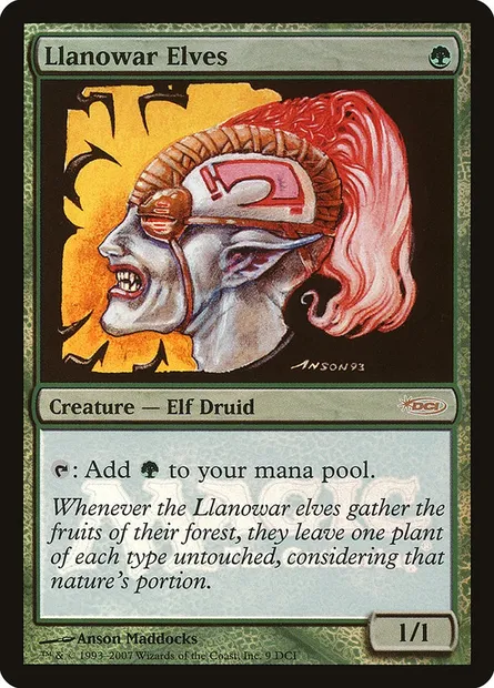 Llanowar Elves, Magic card DCI 9 — DCI Promos set