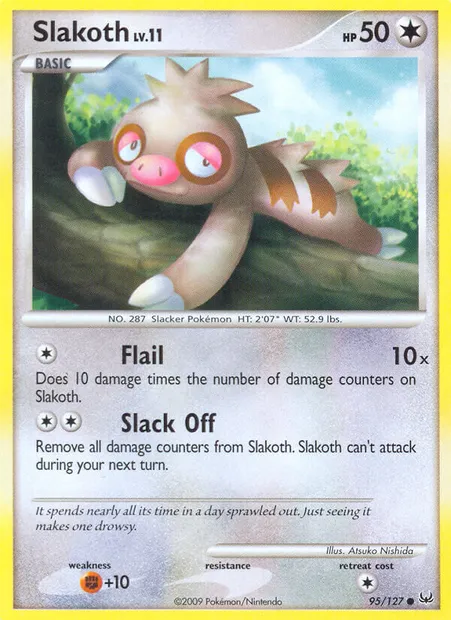 Slakoth, Pokémon card PL 95 — Platinum set