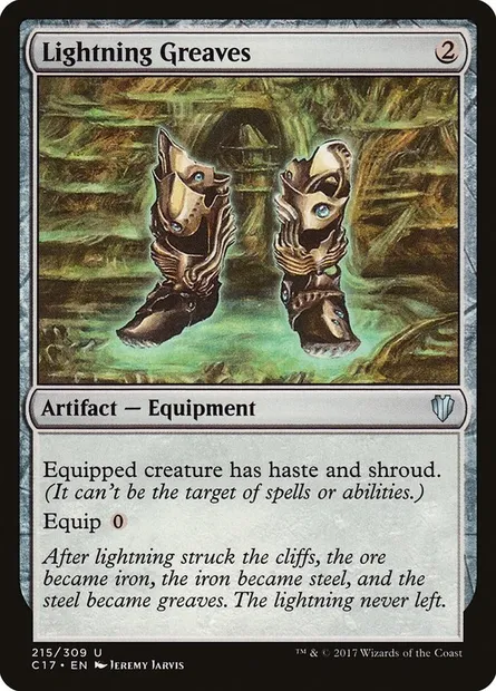 Lightning Greaves, Magic card C17 215 — Commander 2017 set