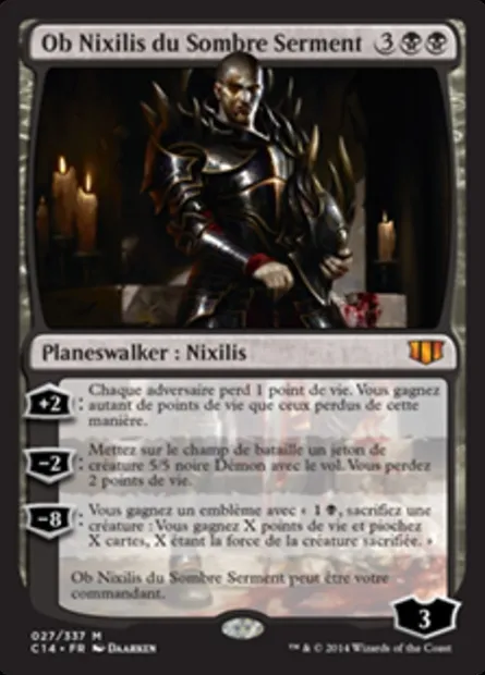 Ob Nixilis du Sombre Serment, carte Magic C14 27 — extension Commander 2014
