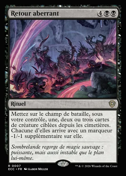 Retour aberrant, carte Magic ECC 7 — extension Lorwyn Eclipsed Commander