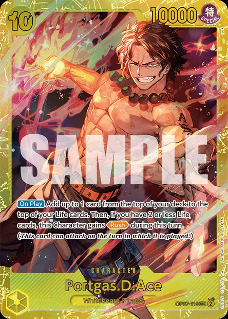 Portgas D. Ace, carte One Piece OP07-119 — extension 500 YEARS IN THE FUTURE