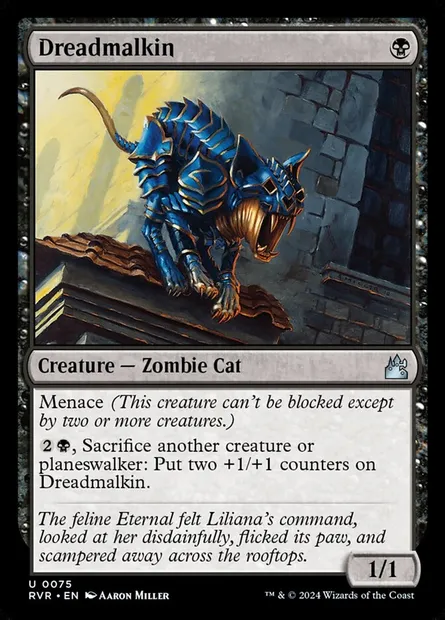 Dreadmalkin, Magic card RVR 75 — Ravnica Remastered set