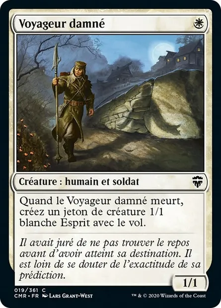 Voyageur damné, carte Magic CMR 19 — extension Commander Legends