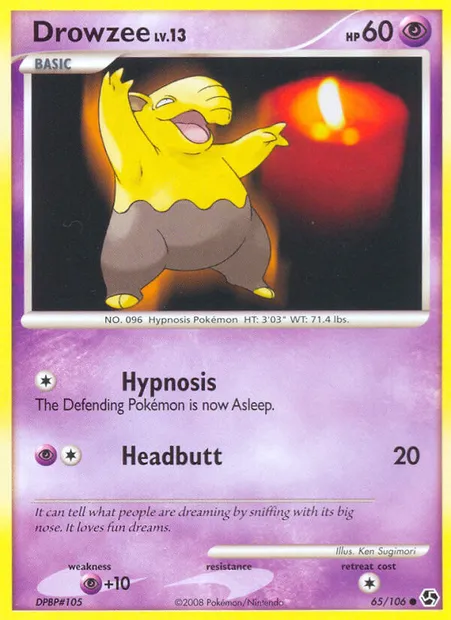 Drowzee, Pokémon card GE 65 — Great Encounters set