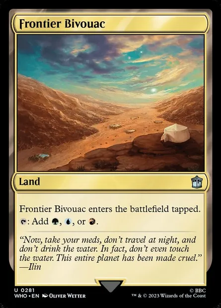 Frontier Bivouac, Magic card WHO 281 — Doctor Who set