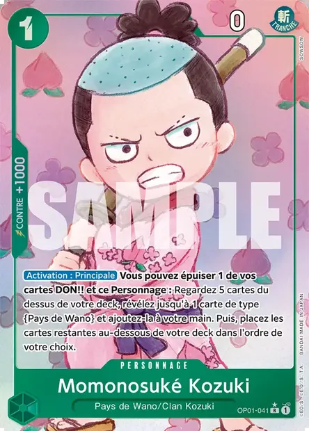 Momonosuké Kozuki, carte One Piece OP01-041 — extension ROMANCE DAWN