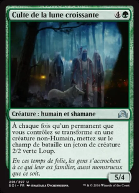 Culte de la lune croissante, carte Magic SOI 201 — extension Ténèbres sur Innistrad