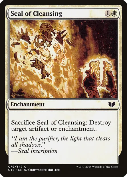 Seal of Cleansing, Magic card C15 79 — Commander 2015 set