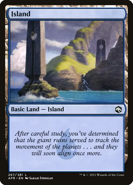 Island, Magic card AFR 267 — Adventures in the Forgotten Realms set