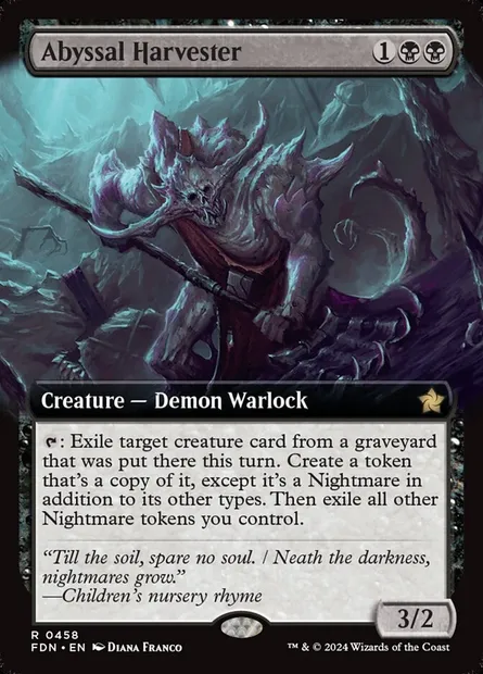 Abyssal Harvester, Magic card FDN 458 — Foundations set