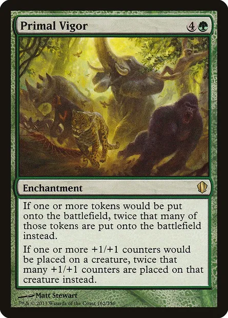 Primal Vigor, Magic card C13 162 — Commander 2013 set