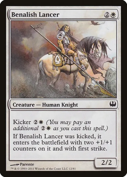 Benalish Lancer, Magic card DDG 12 — Duel Decks: Knights vs. Dragons set