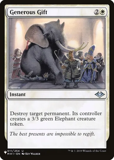 Generous Gift, Magic card PLST MH1-11 — The List set