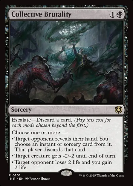 Collective Brutality, Magic card INR 101 — Innistrad Remastered set