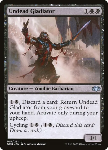 Undead Gladiator, Magic card DMR 105 — Dominaria Remastered set