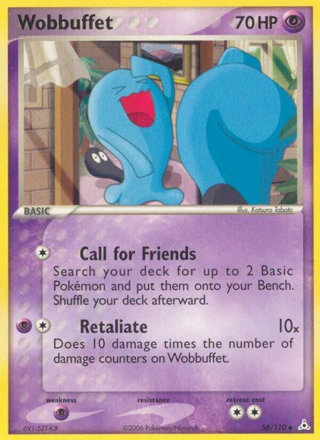 Wobbuffet, Pokémon card HP 56 — Holon Phantoms set