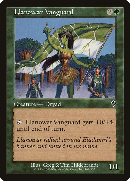 Llanowar Vanguard, Magic card INV 197 — Invasion set