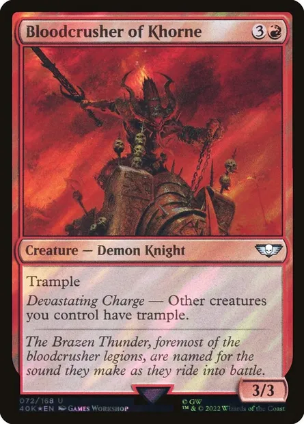 Équarrisseur de Khorne, carte Magic 40K 72★ — extension Warhammer 40,000 Commander