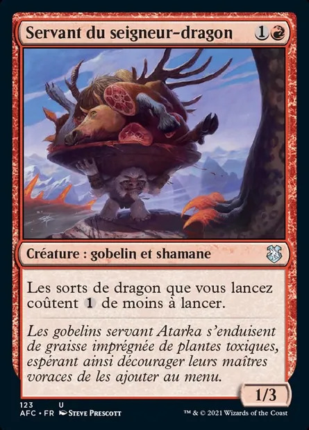 Servant du seigneur-dragon, carte Magic AFC 123 — extension Forgotten Realms Commander