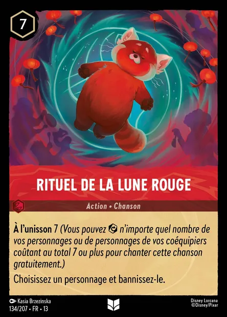 Rituel de la Lune Rouge, carte Disney Lorcana CH13-134 — extension Invasion Epineuse!