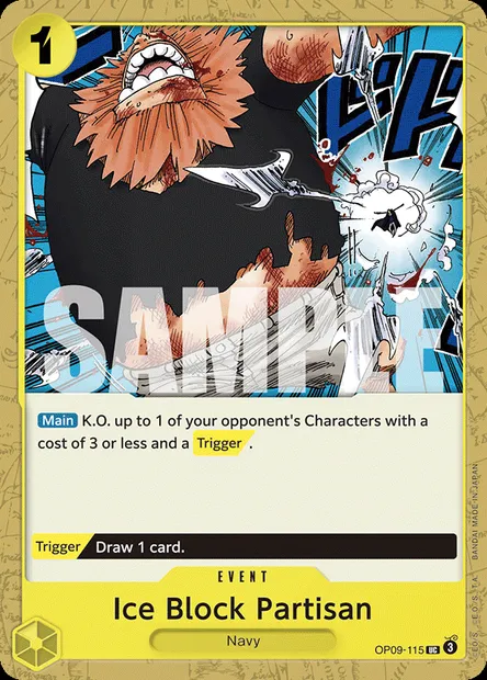 Ice Block Partisan, One Piece card OP09-115 — EMPERORS IN THE NEW WORLD set