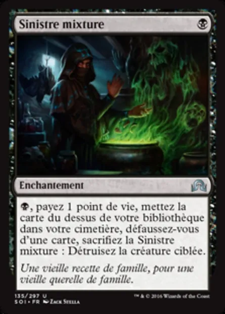 Sinistre mixture, carte Magic SOI 135 — extension Ténèbres sur Innistrad