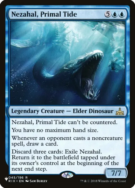 Nezahal, Primal Tide, Magic card PLST RIX-45 — The List set