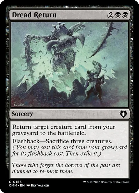 Dread Return, Magic card CMM 153 — Commander Masters set