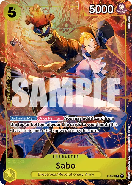 Sabo, One Piece card P-073 — Promotion card set