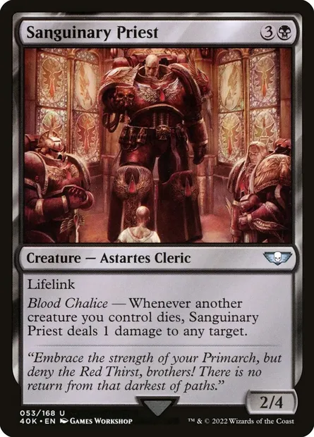 Sanguinary Priest, Magic card 40K 53 — Warhammer 40,000 Commander set