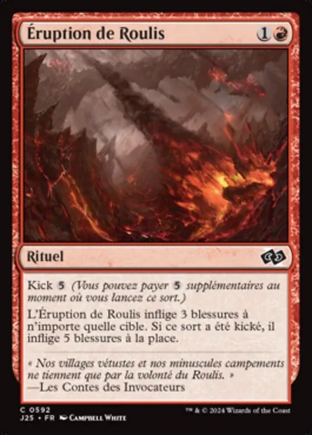 Éruption de Roulis, carte Magic J25 592 — extension Foundations Jumpstart