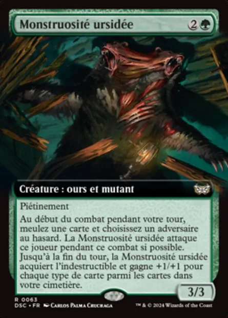 Monstruosité ursidée, carte Magic DSC 63 — extension Duskmourn: House of Horror Commander