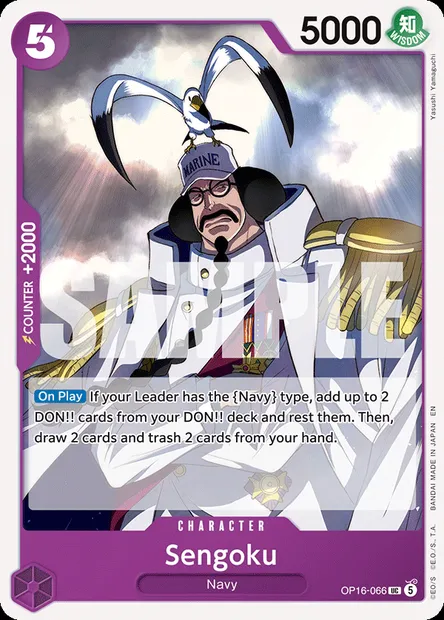 Sengoku, One Piece card OP16-066 — THE TIME OF BATTLE set