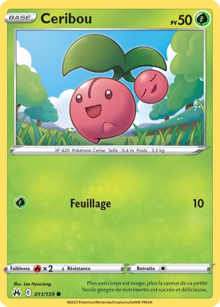 Ceribou, carte Pokémon CRZ 011 — extension Zénith Suprême