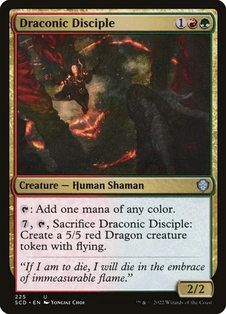 Draconic Disciple, Magic card SCD 225 — Starter Commander Decks set
