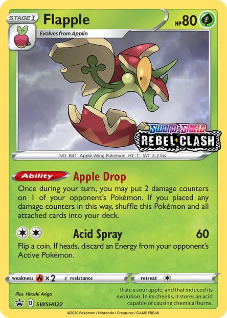 Flapple, Pokémon card SWSH 022 — SWSH Black Star Promos set