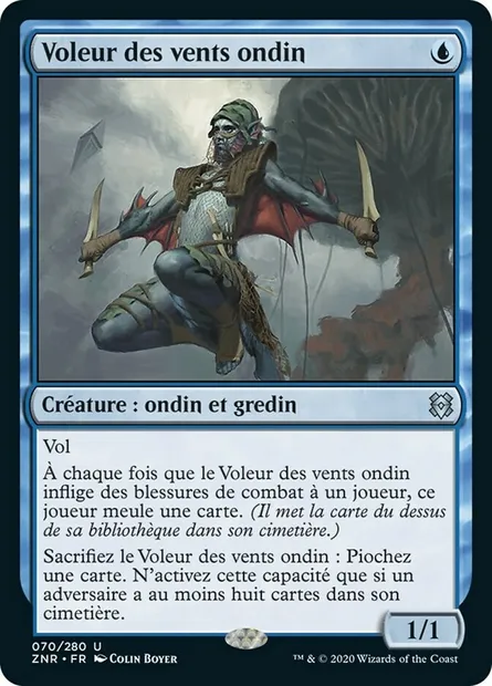 Voleur des vents ondin, carte Magic ZNR 70 — extension Renaissance de Zendikar