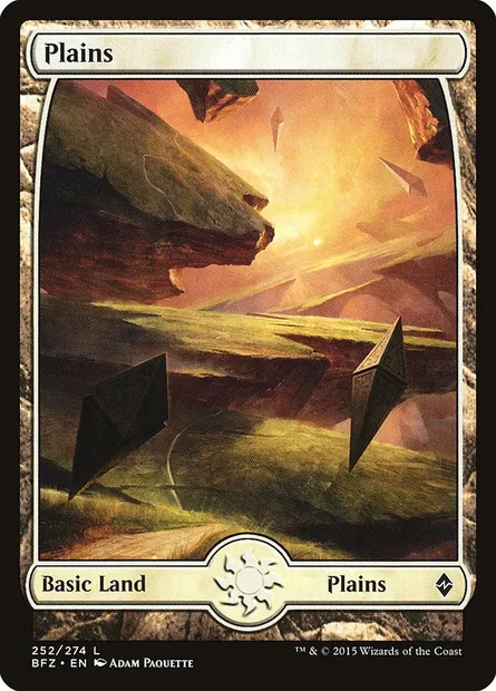Plains, Magic card BFZ 252 — Battle for Zendikar set