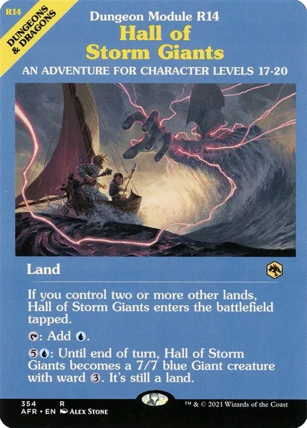 Hall of Storm Giants, Magic card AFR 354 — Adventures in the Forgotten Realms set