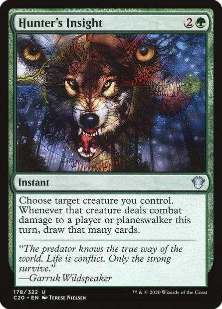 Hunter's Insight, Magic card C20 178 — Commander 2020 set