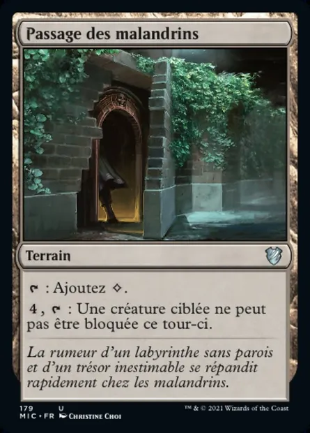 Passage des malandrins, carte Magic MIC 179 — extension Midnight Hunt Commander