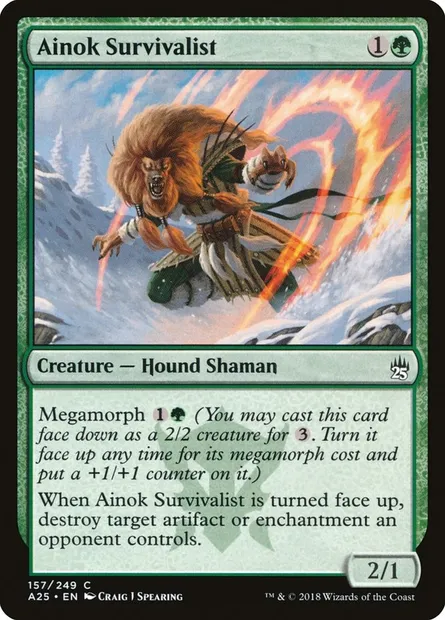 Ainok Survivalist, Magic card A25 157 — Masters 25 set
