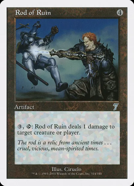 Baguette de ruine, carte Magic 7ED 314 — extension Septième Edition