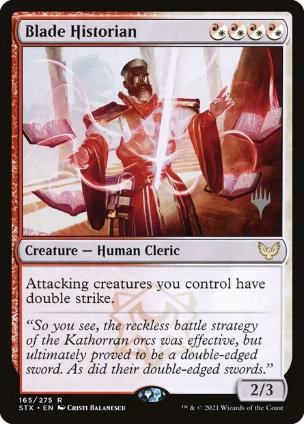 Blade Historian, Magic card PSTX 165p — Strixhaven: School of Mages Promos set